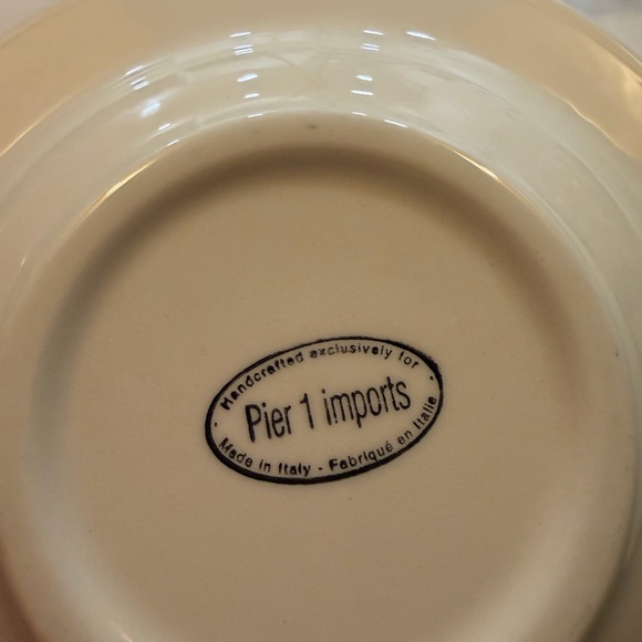 Pier 1 Imports Cream Ceramic Plate - Picture 4 of 6